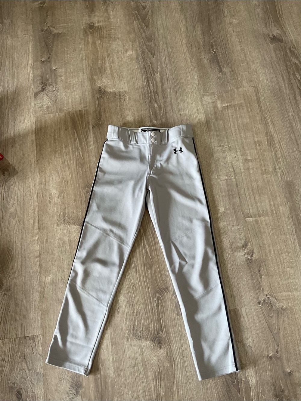Under Armour White Baseball Pants with Black Piping